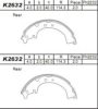 DAIHA 0449527041000 Brake Shoe Set